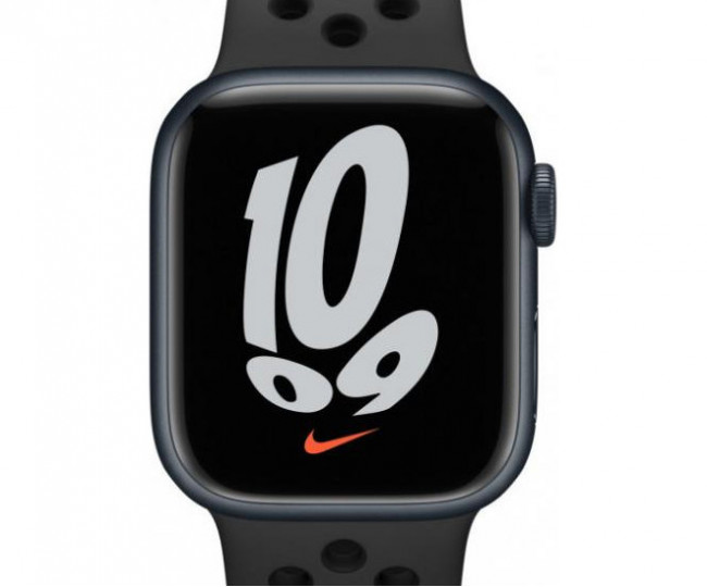 Apple Watch Nike Series 7 GPS 45mm Midnight Aluminum Case w. Anthracite/Black Nike Sport (MKNC3) б/у